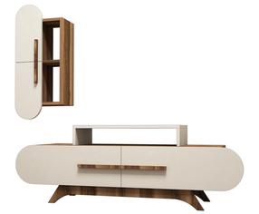 Комплект мебели для гостиной Kalune Design Rose S, комнатные, кремовый цв./ореховый цв.