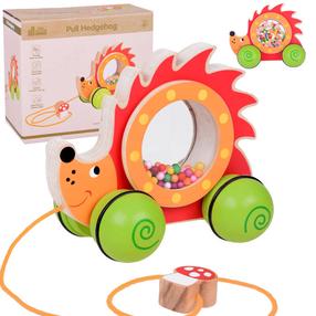 Traukiamas žaislas, ežys Kids Toyland, 16 cm, įvairių spalvų