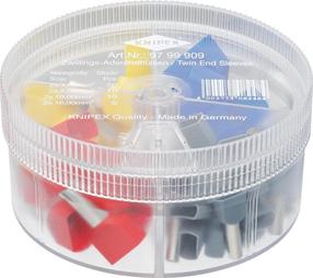 Kabelių antgalis Knipex 97 99 909, 4 mm², 2x6mm² / 2x10mm², 2x16mm², 45 vnt.