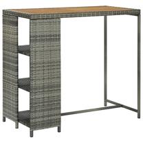 Baro stalas VLX 313479, ruda sp./pilka sp., 120 cm x 60 cm x 110 cm