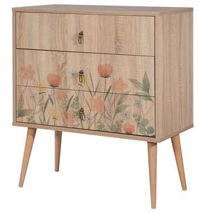 Naktinis staliukas Kalune Design City Tulip, sonoma ąžuolo sp., 89 cm x 80 cm x 40 cm