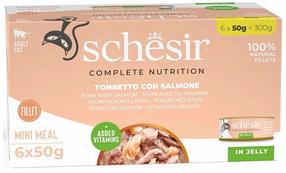 Kassi märgtoit Schesir Complete Nutrition, lõhe/tuunikala, 0.05 kg, 6 tk