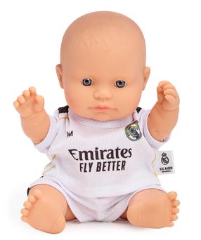 Lėlė - kūdikis Miniland Real Madrid Caucasian Boy, 21 cm, ruda sp.