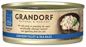 Mitrā kaķu barība Grandorf Natural & Healthy, vistas gaļa/jūras asaris, 0.07 kg
