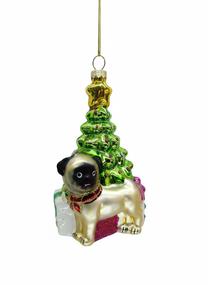 Eglutės žaisliukas Christmas Touch Tree Dog, žalia sp., stiklas