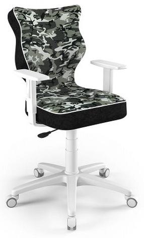 Vaikiška darbo kėdė Duo ST33 Size 5, 40 x 37.5 x 100 cm, balta sp./juoda sp./žalia sp.