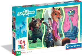 Puzle Clementoni Super Color Zootopia 2 25081, 27 cm x 38 cm, 104 gab., daudzkrāsaina
