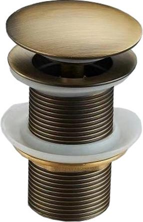 Vonios dangtelis praustuvams Mexen Click-Clack, žalvaris, 9.5 cm x 6.5 cm, Ø 40 mm