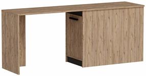 Rašomasis stalas su spintele Kalune Design Akser 550ARN1178, 47 cm x 180 cm, 73.8 cm, atlantic pine sp.