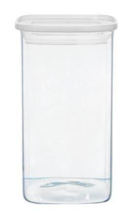 Lielapjoma produktu konteiners Ambition Slim 67582, 1.3 l, caurspīdīga krās./balta krās.