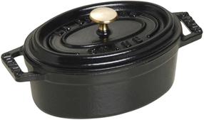 Emaliuotas ketaus puodas Staub Mini Cocotte, Ø11 cm, 0.25 l, juoda sp.