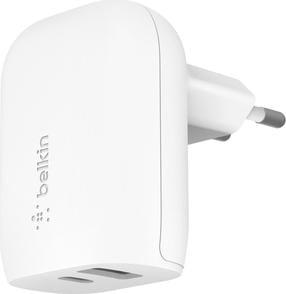 Telefona lādētājs Belkin USB + USB-C, USB/USB-C, balta krās., 37 W