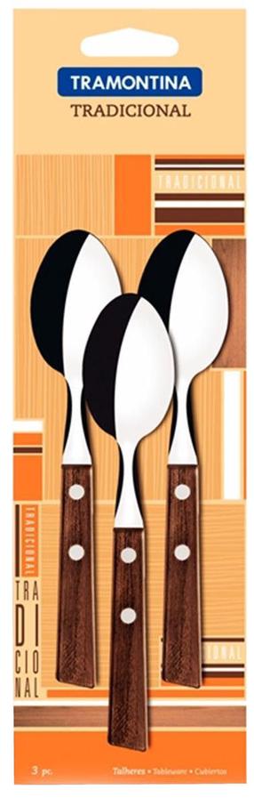 Desertinis šaukštelis Tramontina, nerūdijantysis plienas, sidabro, 3 vnt.