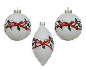 Eglītes rotājums, (krāsa/dizains tiek izvēlēts nejauši), 8 cm, stikls
