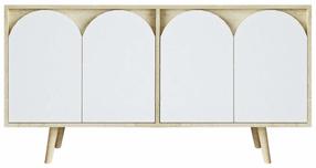 Konsolinis staliukas Kalune Design Venezia 150 469ORN1517, balta sp./sapphire oak sp., 45 cm x 150 cm x 80 cm
