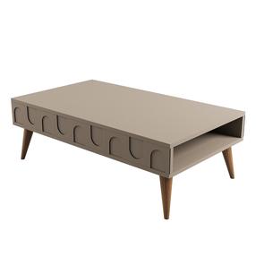 Kavos staliukas Kalune Design Lyon 34, riešuto sp./atlas sp., 105 cm x 60 cm x 34.6 cm
