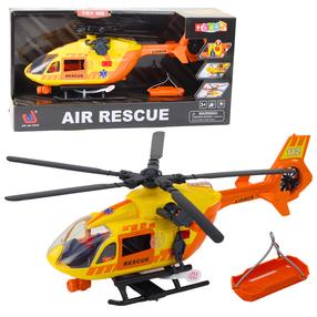  Игрушечный вертолет Lean Toys Air Rescue, 1:12, желтый цв./oранжевый цв.