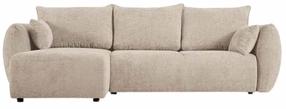 Kampinė sofa - lova Cosmopolitan Design Matera Eden 4, tamsaus smėlio spalva, kairinė, 173 x 253 cm x 86 cm