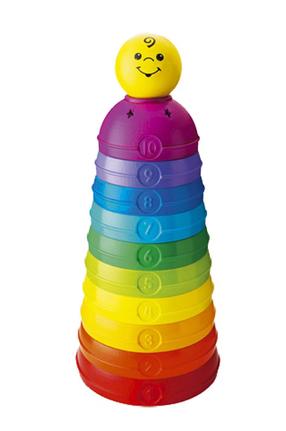Bokštelis - kamuoliukas Mattel Fisher Price, įvairių spalvų, 11 vnt.