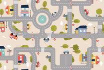 Žaidimų kilimėlis Marko City Streets, 150 cm x 100 cm, įvairių spalvų