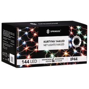 LED lempučių užuolaida Springos CL4111, 2 m, įvairių spalvų, 144 LED