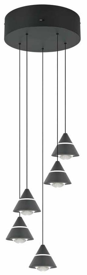 Valgusti lagi Trio Romeo, LED, 2300 - 4000 °K, 5 x 7 W, must v. / must v.