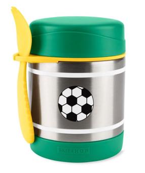 Termosas maistui Skip Hop Spark Style Soccer, 325 ml, 3 m., nerūdijantysis plienas, geltona sp./žalia sp.