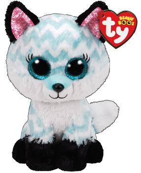 Плюшевая игрушка Meteor Beanie Boos Atlas Aqua Fox, синий цв./белый цв./черный цв., 24 см