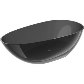 Vonia, laisvai pastatoma Mexen Glass, 160 cm x 80 cm x 54 cm, black transparent sp.