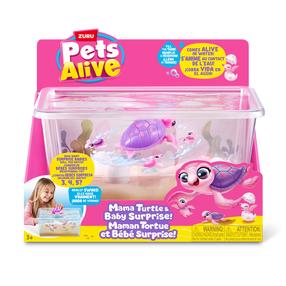 Интерактивная игрушка, набор аквариум Zuru Pets Alive Surprise Mama Turtle, многоцветный