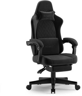 Spēļu krēsls SENSE7 Devon, 61 x 68 x 119.5 - 129.5 cm, melna krās.