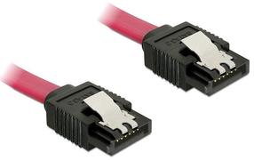 Провод Delock SATA 7-pin male, SATA 7-pin male, 0.1 м, красный цв.