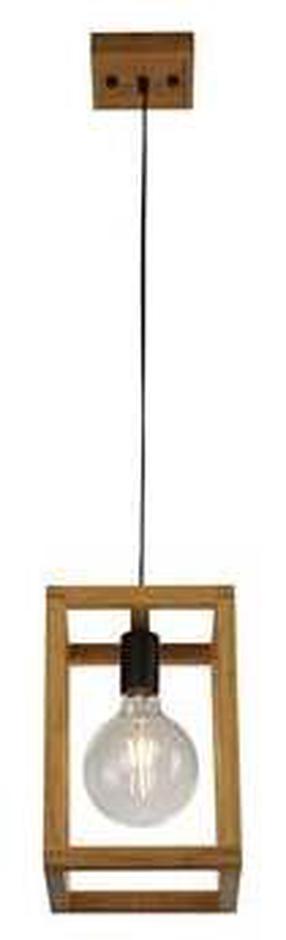 Lampa karināms Searchlight Square, E27, 1 x 60 W, melna krās. / brūna krās., 20 x 30 cm