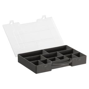 Daiktadėžė su dangčiu Plast Team, skaidri sp./juoda sp., 27.5 x 20.6 x 4.2 cm