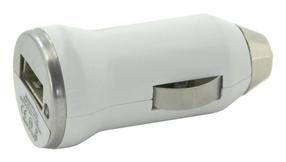 Auto telefona lādētājs Compass 07681, USB, balta krās.