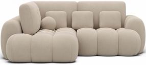 Kampinė sofa - lova Cozion Calmora 18, smėlio sp., kairinė, 165 x 267 cm x 105 cm