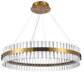 Lampa karināms AZzardo Francesca 80 AZ5262, LED, 3000 °K, 1 x 50 W, caurspīdīga krās./misiņa krās. / misiņa krās.