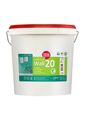 Краска для стен Vivacolor Green Line Wall 20, белый цв., 11.7 л