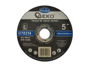 Griešanas disks Geko G78214, 125 mm x 2.0 mm x 22.23 mm