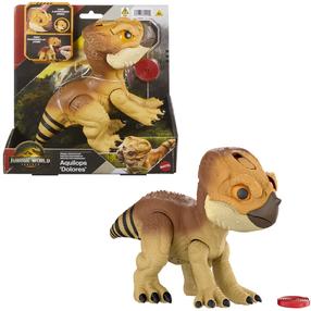Rotaļlietu figūriņa Mattel Jurassic World Rebirth Aquilops Dolores, brūna krās.