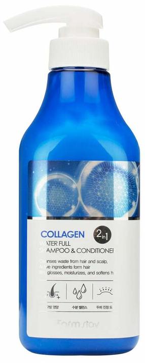 Šampūnas, kondicionierius Farmstay Collagen Water Full 2-in-1, 530 ml