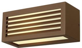 Sieninis lauko šviestuvas SLV Box L, 9W, E27, IP54, ruda sp., 25 cm x 11 cm