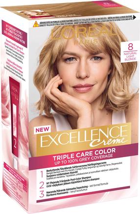Matu krāsa L’Oréal Paris Excellence Creme, natural light blonde krās., 8