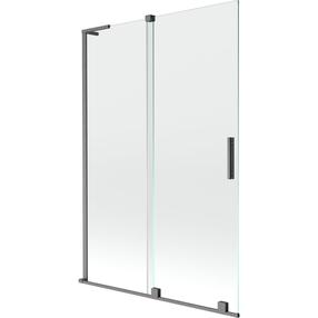Dušo sienelė Mexen Velar L, 120 cm x 150 cm, skaidri sp./gun metal sp./grūdintas