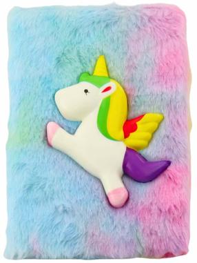 Märkmik Lean Toys Unicorn 3D, jooneline, 16 x 22 cm, mitmevärviline