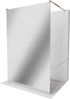 Dušas siena Mexen Kioto Walk-In, 120 cm x 200 cm, zeltrozā krās./aizsargājošs