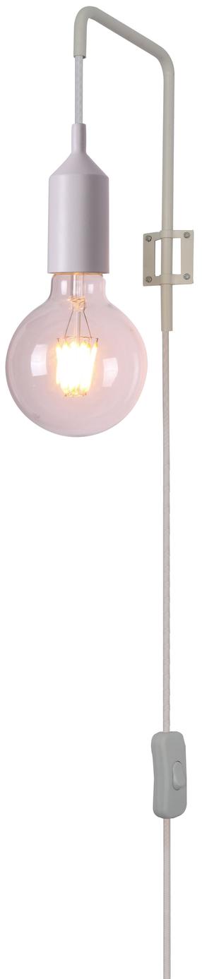Lampa sienas Candellux Laren 1 50401189, E27, 1 x 40 W, balta krās. / caurspīdīga krās.