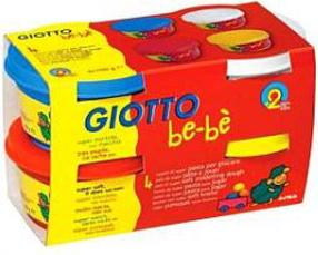 Plastilīns Giotto BeBe 999029, zila krās./balta krās./sarkana krās., 400 g
