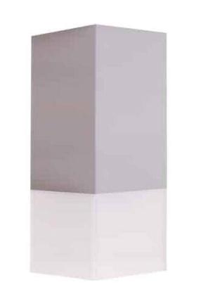 Sieninis lauko šviestuvas Su-Ma Cubes, 20W, E27, IP44, sidabro sp., 8 cm x 20.5 cm