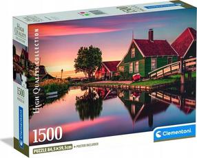 Dėlionė Clementoni Compact Zaanse Schans 31734, 59.5 cm x 84.5 cm, 1500 vnt., įvairių spalvų